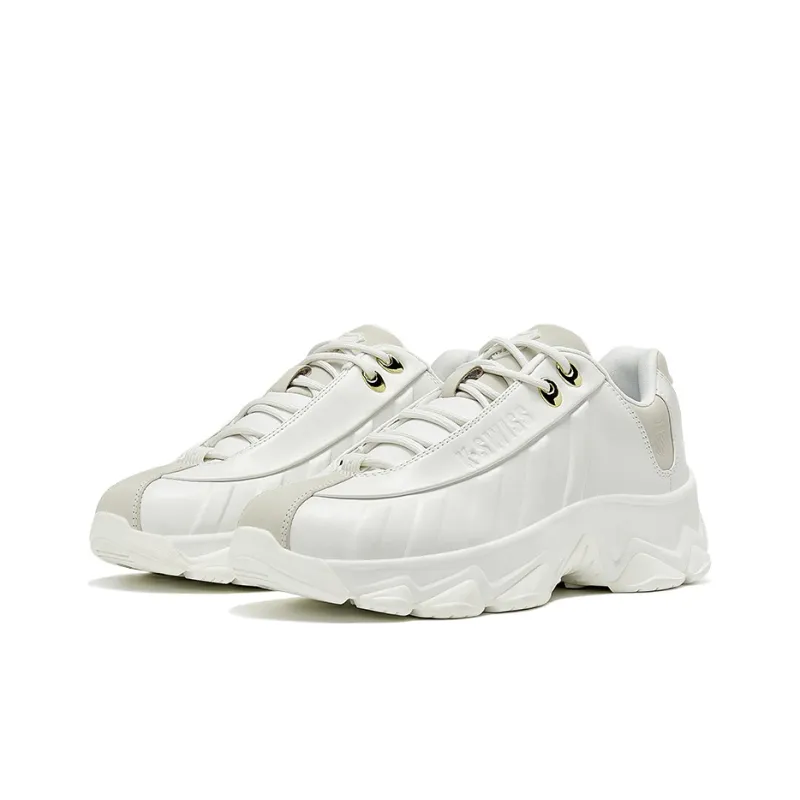 KSWISS ST329 Slip Resistant, Abrasion Resistant, Quick Dry Low Top Sports Casual Shoes Women's White Beige-2