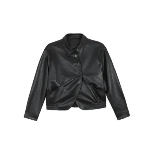 MS-Echo Leather Jackets Women's Raven Black