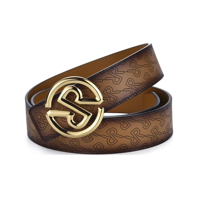 RARE Cow Leather Belts Men's Brown 3.5-4