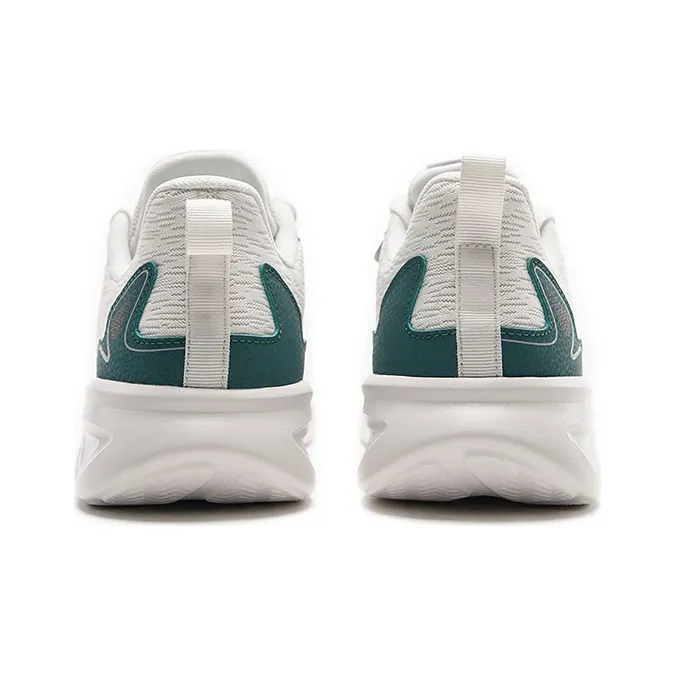 XTEP Breathable Lightweight Low Top Running Shoes Men's Sail White Velour Pine Wood Color-4