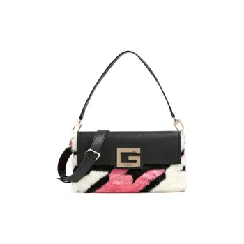 GUESS Artificial Leather Bonded Polyester Crossbody Handbag Shoulder Bag Regular Women's Pink
