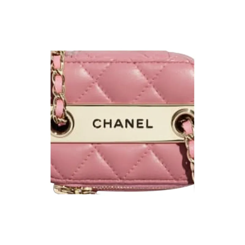CHANEL Sheepskin Makeup Bag, Shoulder Bag, Crossbody Bag Mini Women's Light Pink-2
