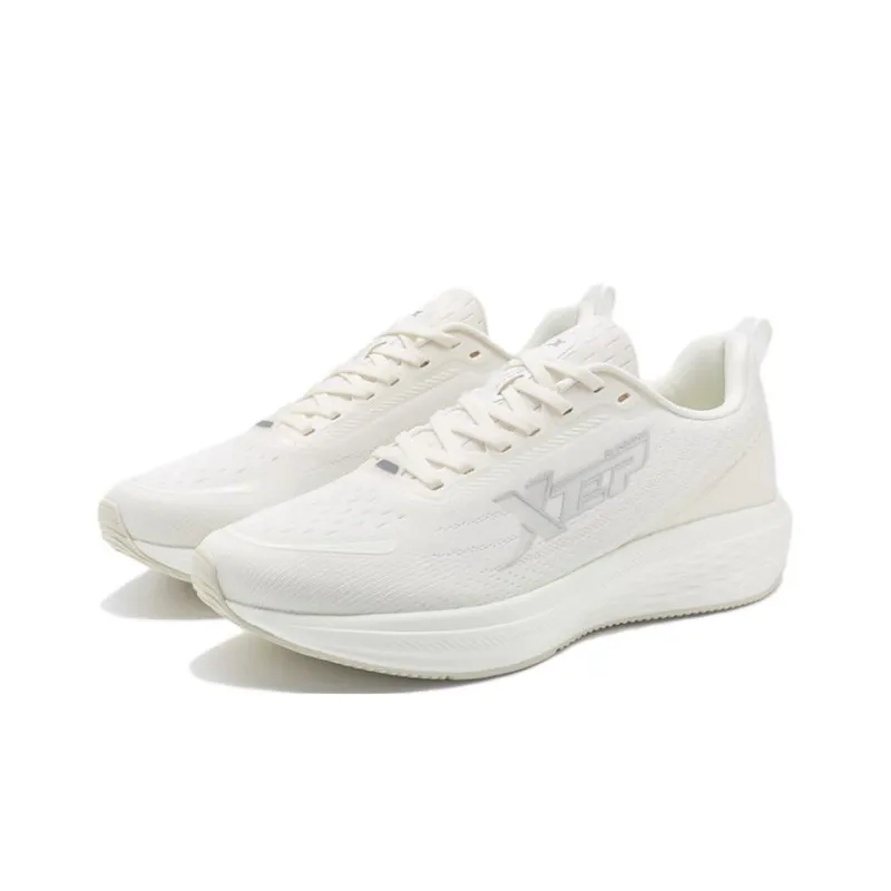 XTEP Cushioning Anti Slip And Wear Resistant Low Top Running Shoes Men's Sail White-1