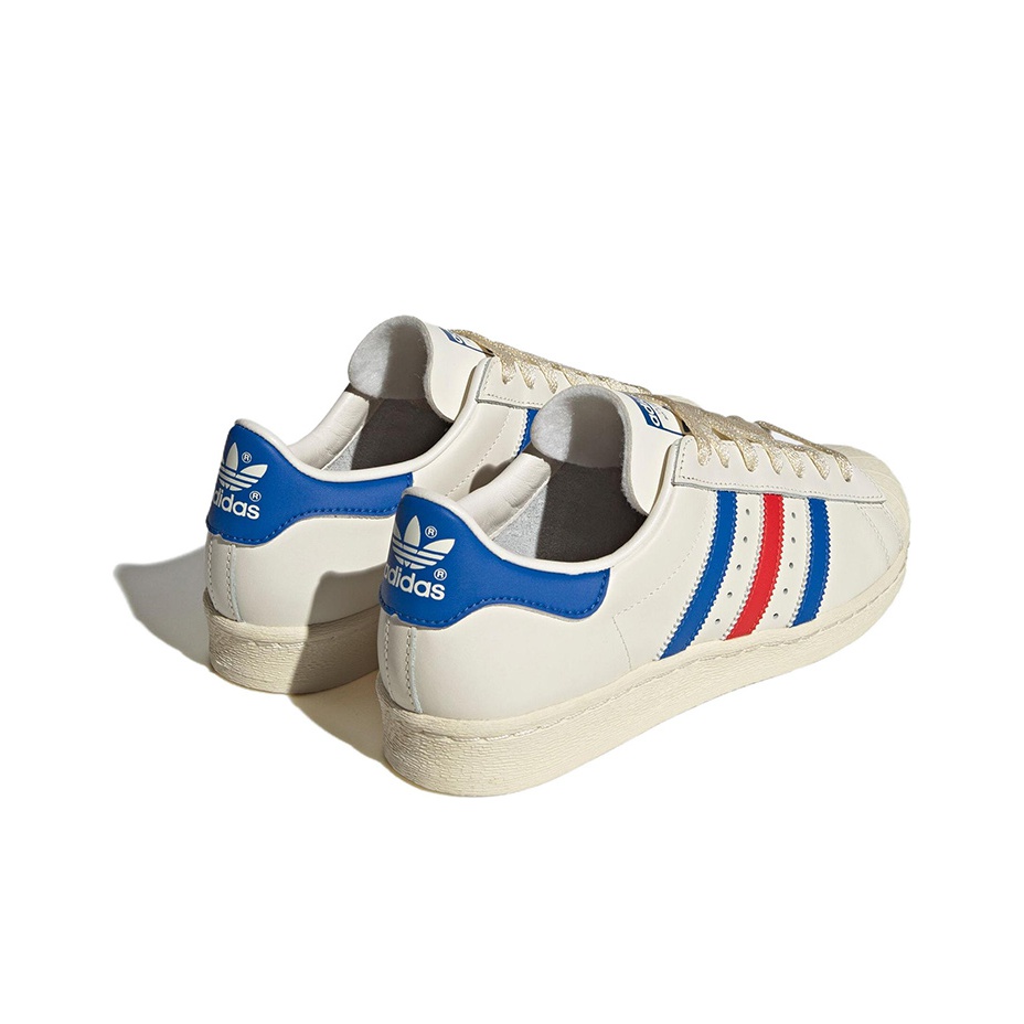 Adidas superstar blue and red best sale