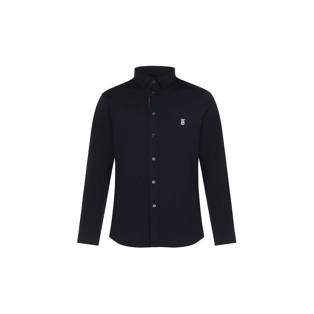 Burberry Shirts Men Marine Blue POIZON