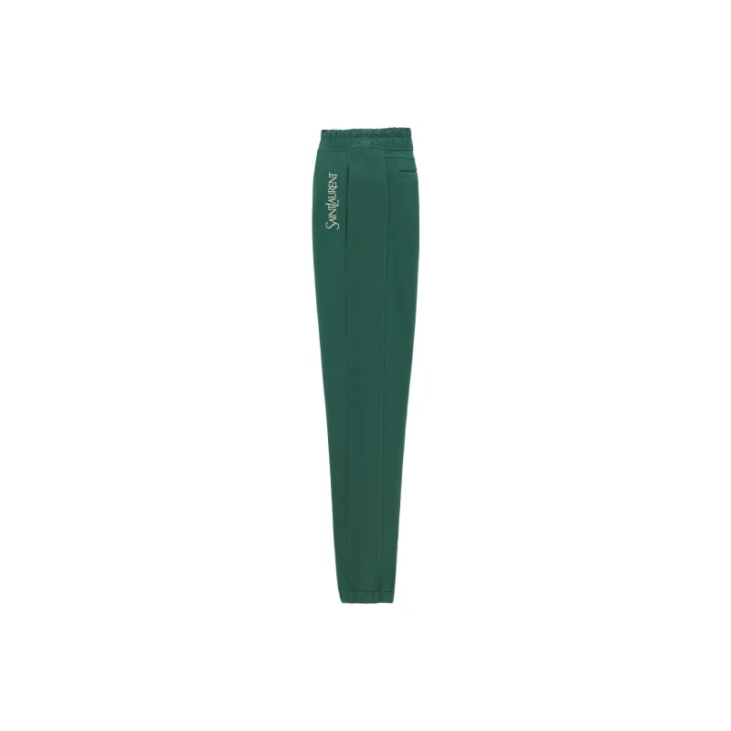 SAINT LAURENT Logo Embroidered Drawstring Sweatpants-1