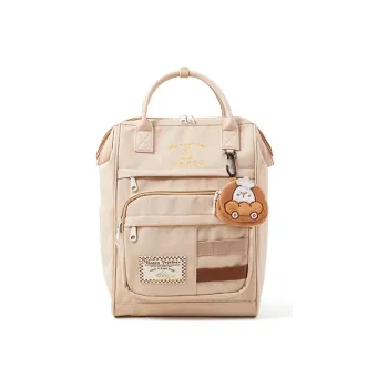 Sound For Life Nylon Fabric Backpack Large Size Women's Khaki/Blue