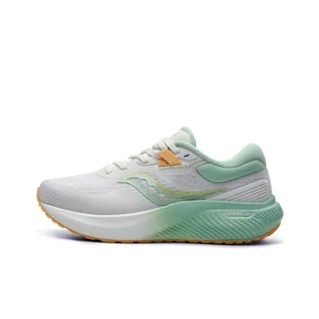 Saucony Surge 1 Cushioning Anti Slip And Wear Resistant Low Top Marathon Running Shoes Women's White Green Yellow