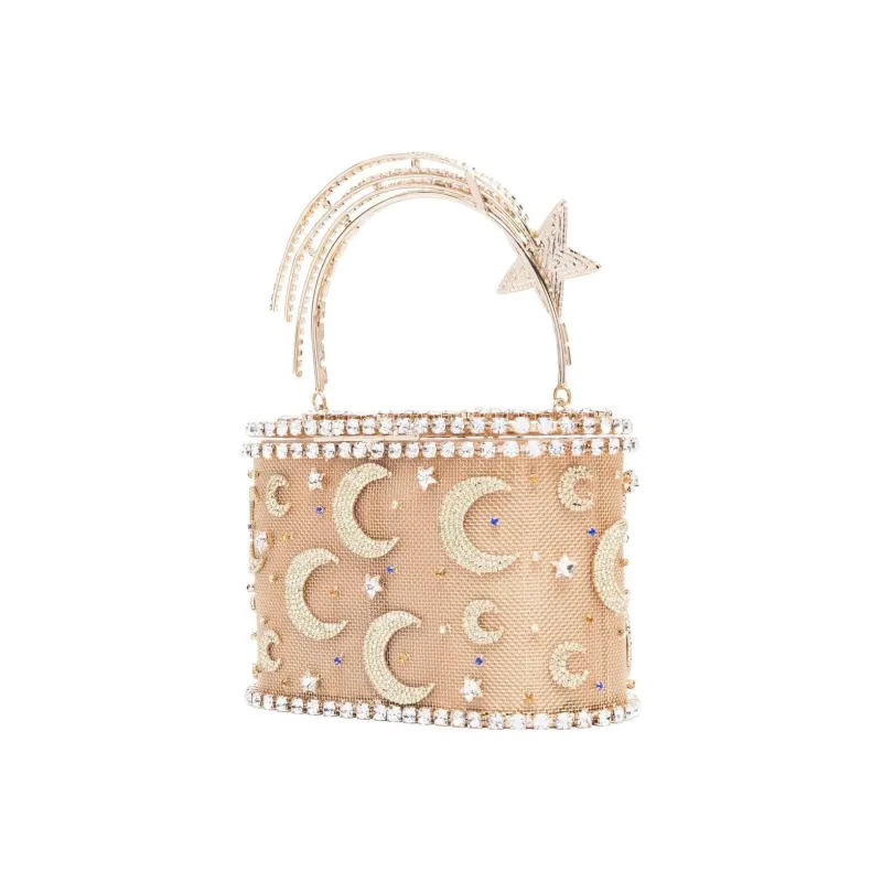 Rosantica Metal Handbags Clutches Mini Women's Gold-1