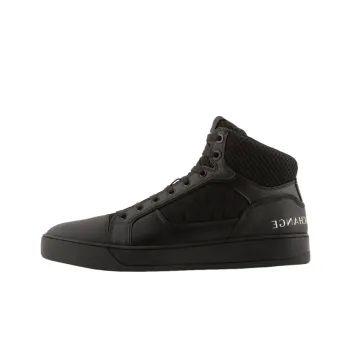 ARMANI EXCHANGEAE High Top Stylish Skateboarding Shoes Men's Black