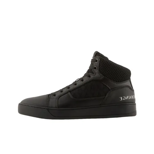 ARMANI EXCHANGE Skateboard Shoes Men High-Top Black