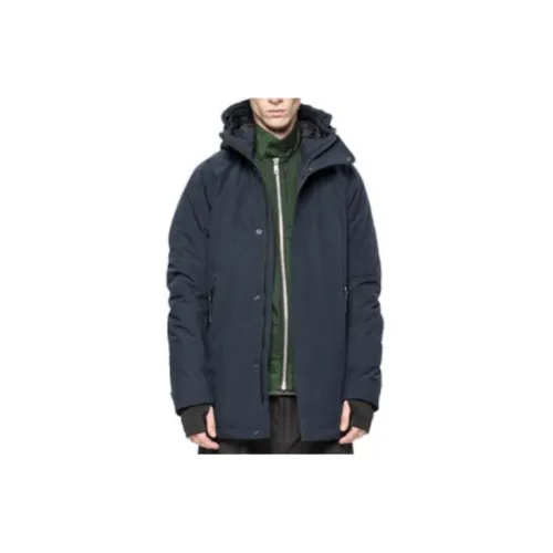 KRAKATAU Parka Coats Men Navy Blue