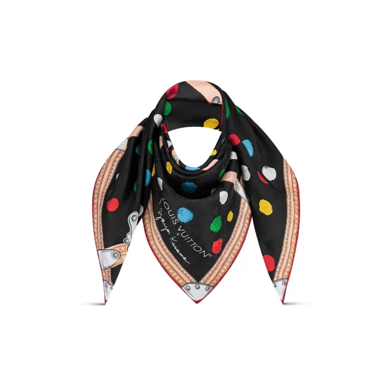 LOUIS VUITTON X Yayoi Kusama Painted Dots Monogram Square 90-1