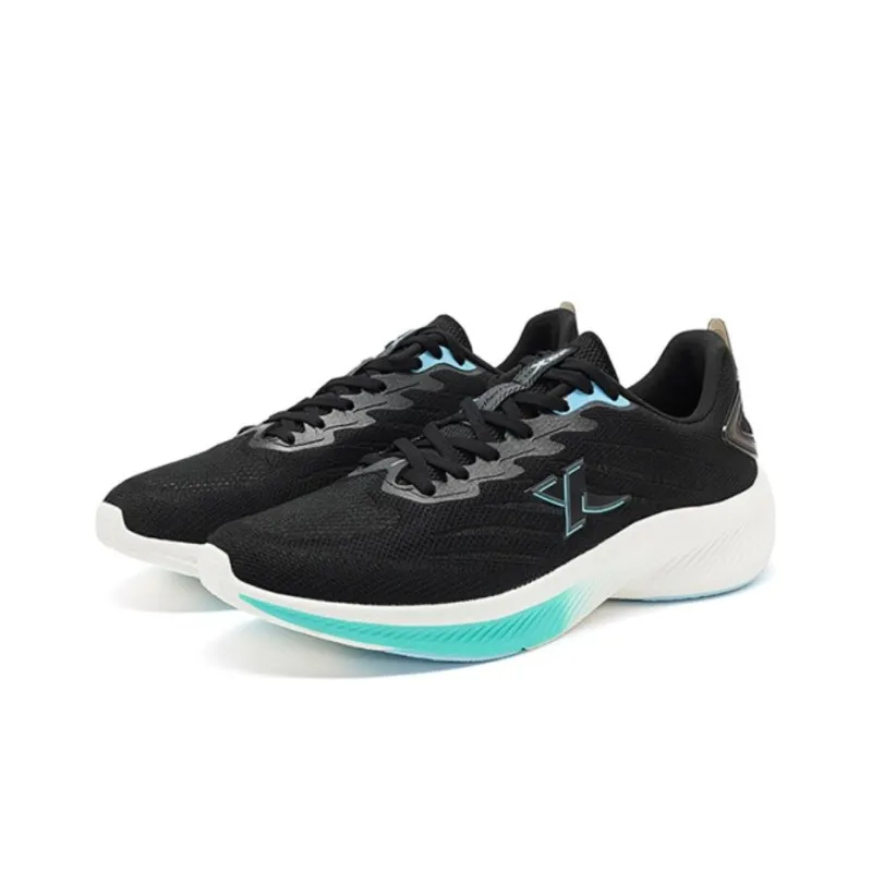 XTEP Lighten 7.0 Cushioning, Slip Resistant, Abrasion Resistant, Rebound Low Top Running Shoes Men's Black Blue-2