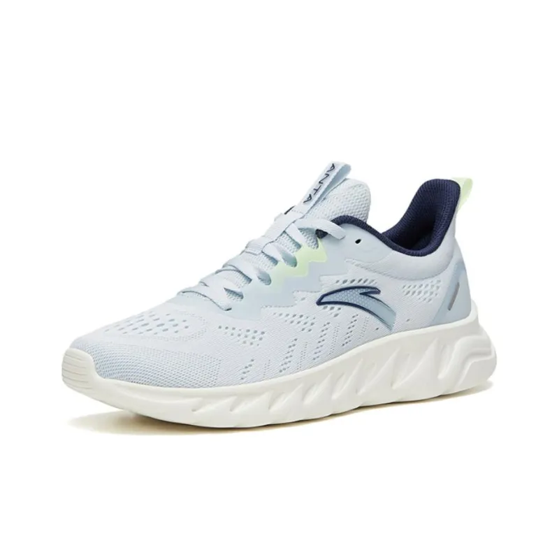 Anta Running Collection Anti-Slip Wear-Resistant Low-Top Running Shoes Men's Clear Blue White-1