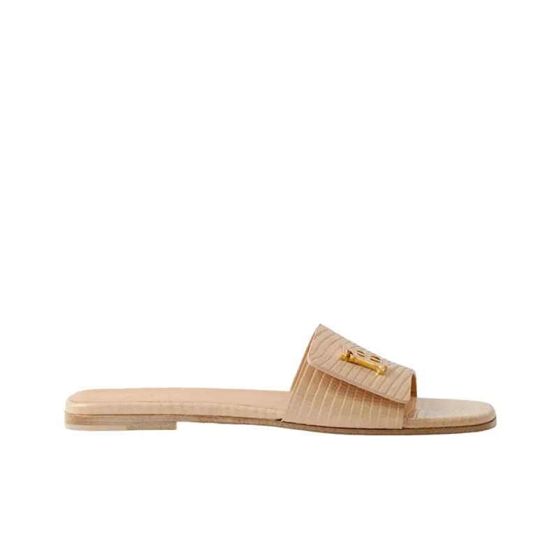Burberry Monogram Motif Leather Slides-1