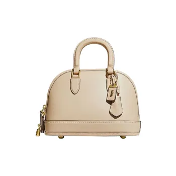 COACH Revel Leather Shoulder Bag Crossbody Bag Handbag Medium Size Women's Light Brown