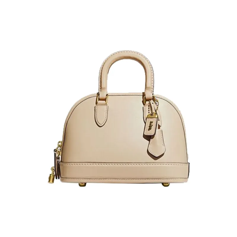 COACH Revel Leather Shoulder Bag Crossbody Bag Handbag Medium Size Women's Light Brown-0