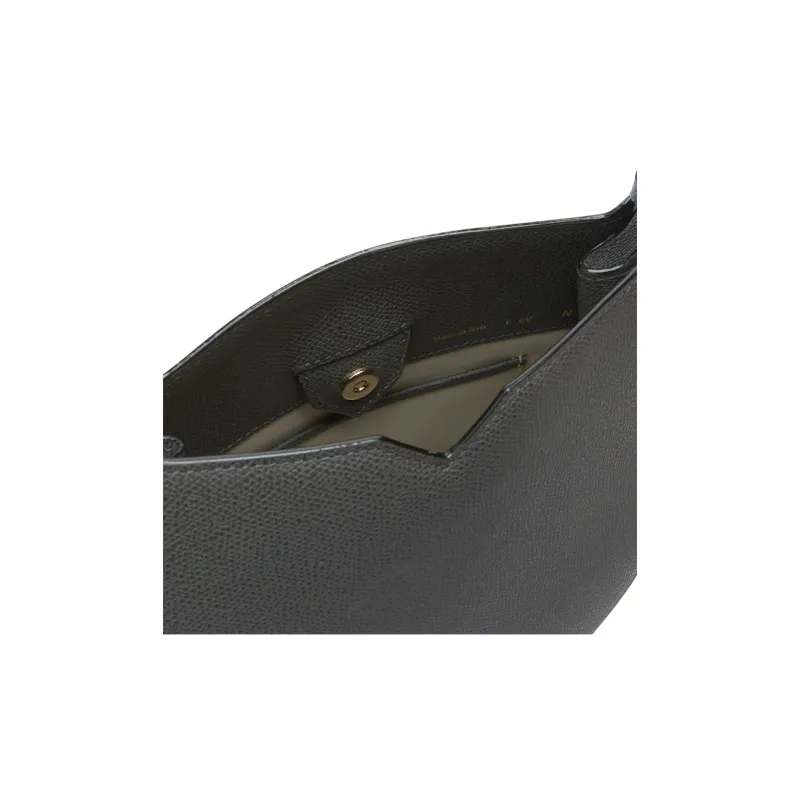 Valextra Calfskin Hobo Bag, Shoulder Bag, Crossbody Bag Mini Women's Smoke Gray-3