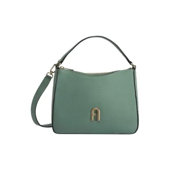 Furla Primula Grained Calfskin Shoulder Bag Crossbody Bag Handbag Small Size Women's Pea Green