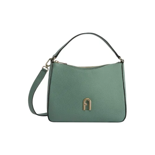 Furla Primula Grained Calfskin Shoulder Bag Crossbody Bag Handbag Small Size Women's Pea Green