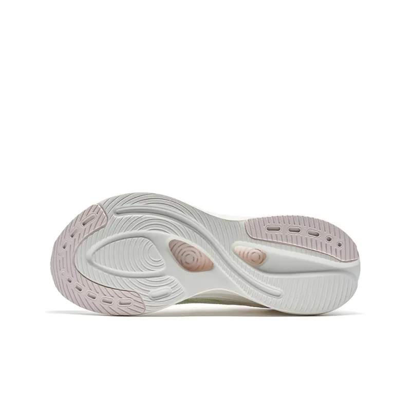 XTEP Qing Feng 6.0 Slip Resistant Cushioning Wear Resistant Low Top Running Shoes Women's White Pink-5