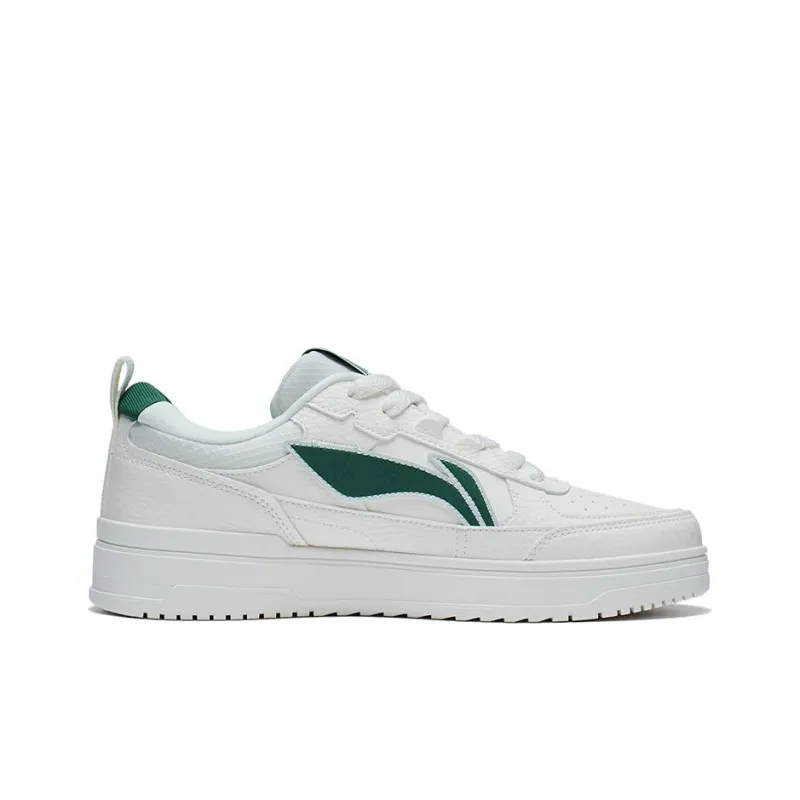 LiNing Tianji 2.0 Abrasion Resistant Breathable Low Top Skateboard Shoes Men's White Green-1