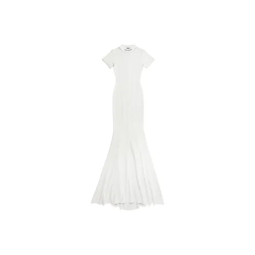 Balenciaga Short-Sleeved Dresses Women's White