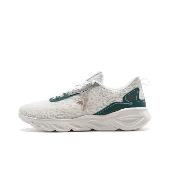 XTEP Breathable Lightweight Low Top Running Shoes Men's Sail White Velour Pine Wood Color