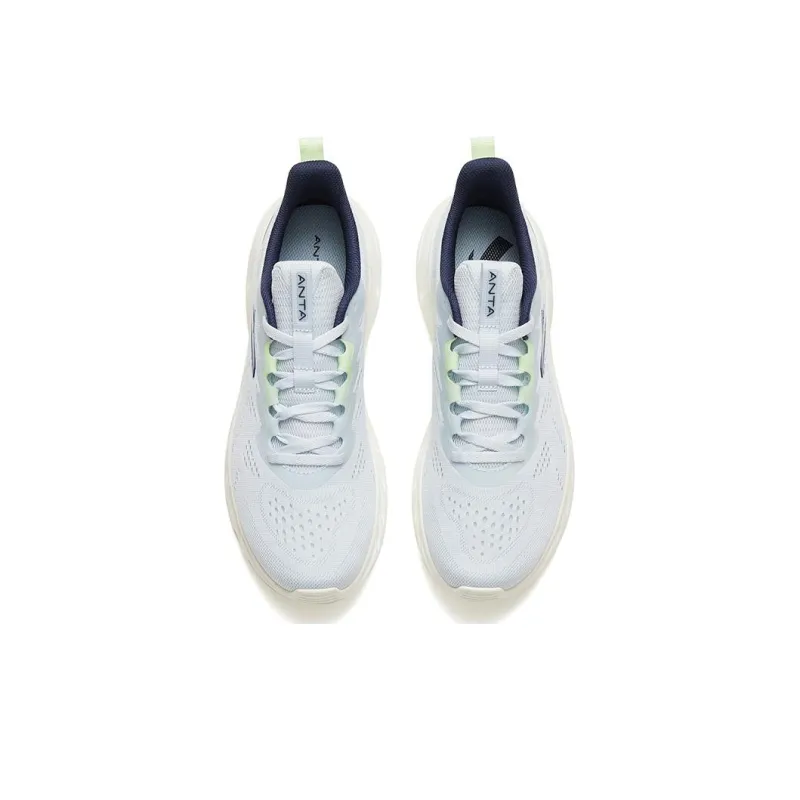 Anta Running Collection Anti-Slip Wear-Resistant Low-Top Running Shoes Men's Clear Blue White-2