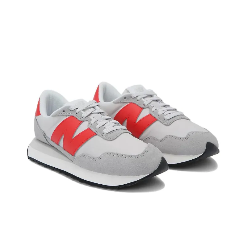 New Balance 237 Concrete Grey Matter True Red-2