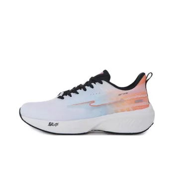 Erke Yi Rebound Cushioning, Slip Resistant, And Abrasion Resistant Low Top Running Shoes Men's White Blue Orange