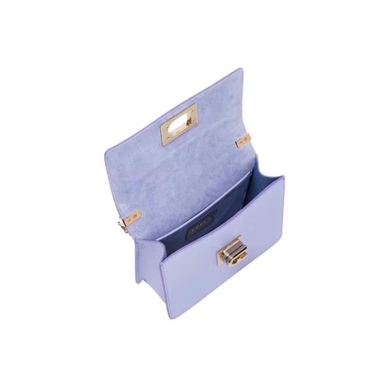 Furla 1927 Collection Leather Small Square Bag Shoulder Bag Crossbody Bag Mini Women's Light Purple-3