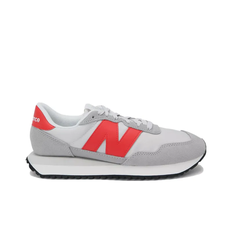New Balance 237 Concrete Grey Matter True Red-1