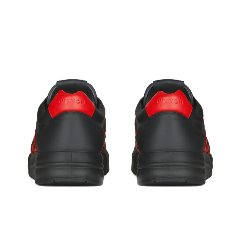 Givenchy G4 Low Top Stylish Skateboarding Shoes Men's Black Red-3