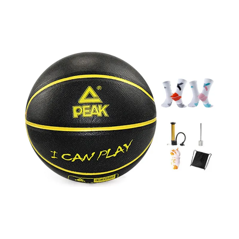 PEAK PU Blue Ball Black Yellow Size 7 Ball Training Unisex-0
