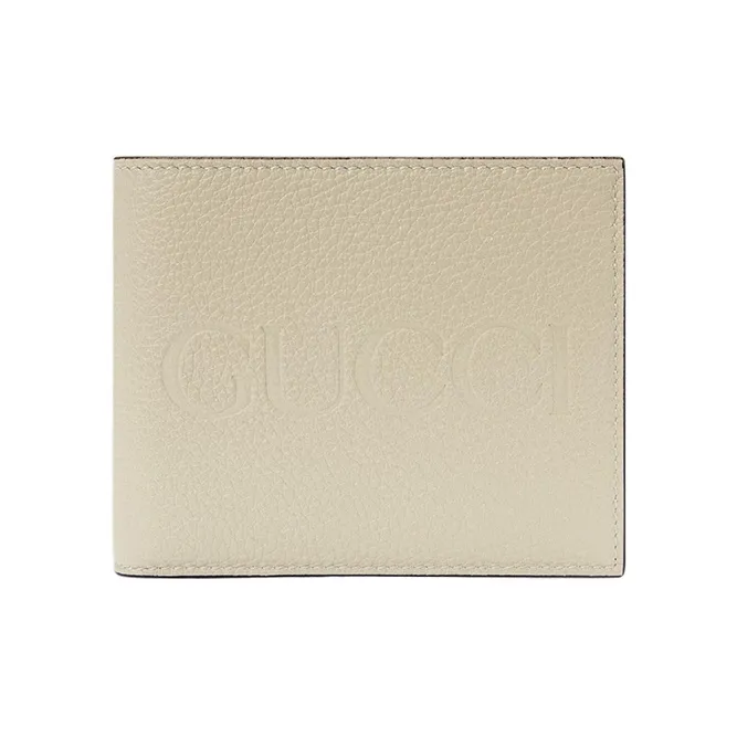 GUCCI Leather Wallet Men's Cream White-0