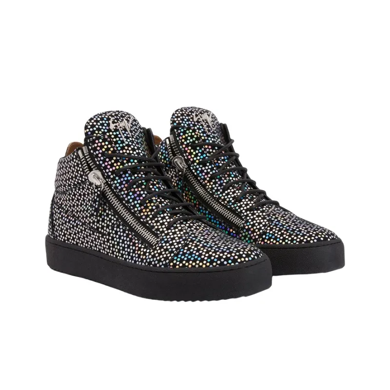 Giuseppe Zanotti/GZ Kriss High Top Stylish Skateboarding Shoes Men's Black-2