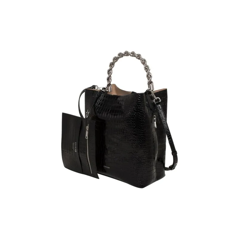 GUESS Leather Shoulder Bag Crossbody Bag Handbag Regular Women's Black-1