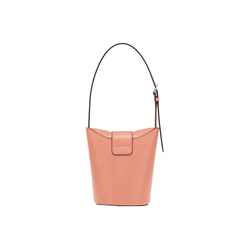 FERRAGAMO Trifolio Smooth Finish Calfskin Handbag Shoulder Bag Women's Pink-1
