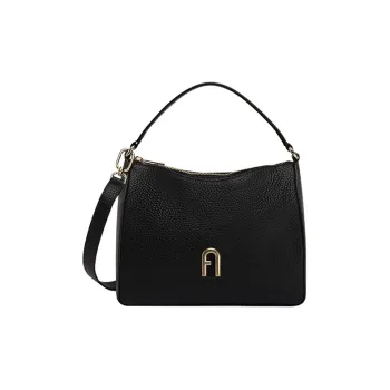 Furla Primula Grained Calfskin Bucket Bags Shoulder Bag Crossbody Bag Handbag Small Size Women's Black