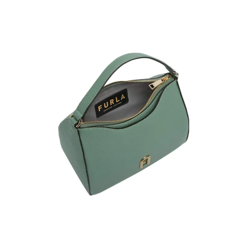 Furla Primula Grained Calfskin Shoulder Bag Crossbody Bag Handbag Small Size Women's Pea Green-3