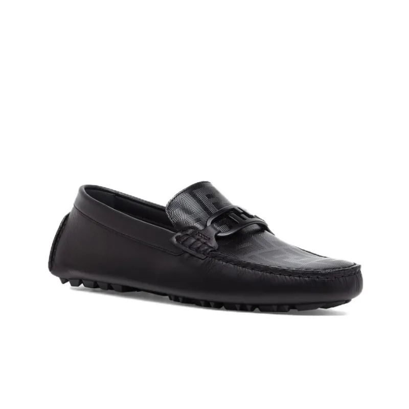 FENDI Logo Detailed Slip On Loafers-2