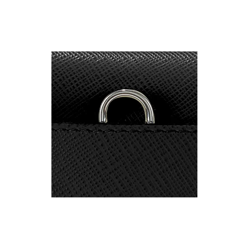 MONTBLANC Full Grain Leather Clutch Briefcase Men's Black-4