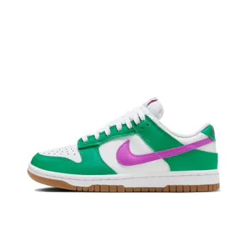 Nike Dunk Low White Stadium Green Fuchsia Women's