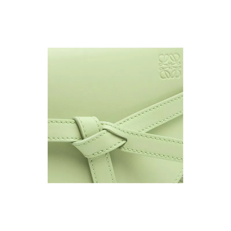 LOEWE Gate Soft Cow Leather Jacquard Shoulder Bag Crossbody Bag Mini Women's Light Green-6