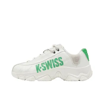 KSWISS ST329 Slip Resistant, Abrasion Resistant, Lightweight Low Top Sports Casual Shoes Women's White Green