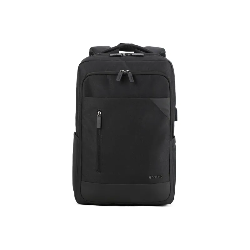 AOKING AK Polyester Laptop Backpack Medium Size Men's Black/Royal Blue-0
