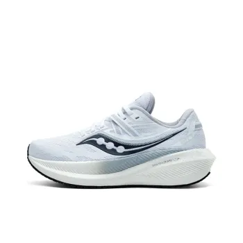Saucony Triumph 20 Anti Slip Wear Resistant Low Top Marathon Running Shoes Women's White Black