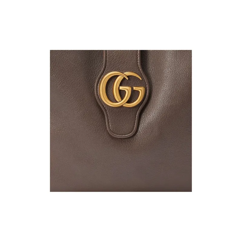 GUCCI Aphrodite Leather Handbag Shoulder Bag Women's Brown-8